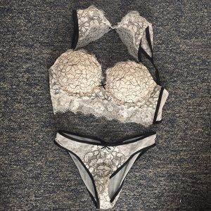 Victoria Secret White Lace Lingerie Set